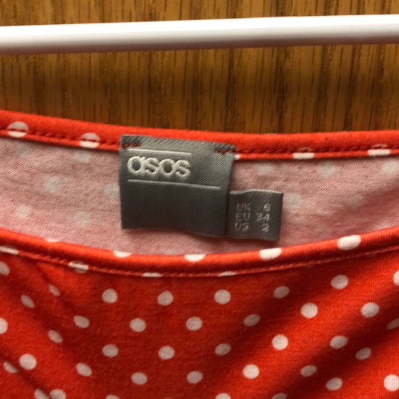 NWOT ASOS Cotton Dress with Bell Sleeves - Picture 5 of 6